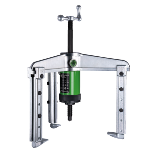 3-ramienny ściągacz hydrauliczny z regulowaną głębokością mocowania i pompą hydrauliczną 650 x 500 mm seria Y28-11 KUKKO kod: Y28-11-2